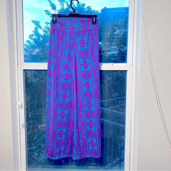 Jon & Anna Large Blueberry Palazzo Geometric Urban Cinched Ankle Pants - Picture 6 of 13